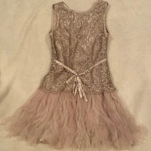 Biscotti girls gold holiday dress